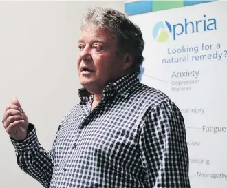  ?? DAN JANISSE/FILES ?? Aphria CEO Vic Neufeld says there are “supply chain issues abounding everywhere” with every licensed producer, increasing the likelihood of “sold out signs” on online pot sales portals across Canada.