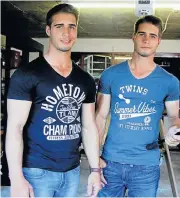  ?? Picture: JOHAN STEPHAN ?? TWO OF A KIND: Identical twins Charlie and Alex Kotze have a bright future in modelling