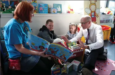  ??  ?? Deputy First Minister John Swinney announced the funding boost for schools at a school in Port Glasgow