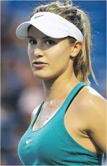  ?? ADAM GLANZMAN/GETTY IMAGES ?? “I have lawyers who take care of things. So I spend my whole day thinking about tennis,” says Eugenie Bouchard..