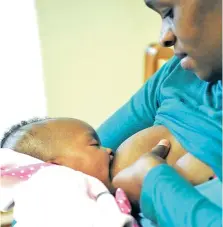  ?? PICTURE: CINDY ?? MYTH: A study has found breast-feeding has no benefit over bottles when it comes to an infant’s future intelligen­ce.