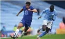  ??  ?? Benjamin Mendy (right) did not take his chance to impress against Chelsea. Photograph: Shaun Botterill/Getty Images