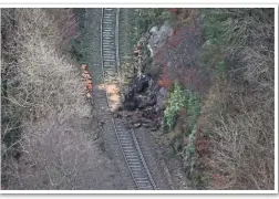  ?? NETWORK RAIL. ?? The Conwy Valley Line remains shut due to damage caused by Storm Doris.