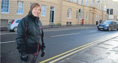  ?? Picture: David Wardle. ?? Councillor Margaret Kennedy outside the now closed Cupar Sheriff Court.