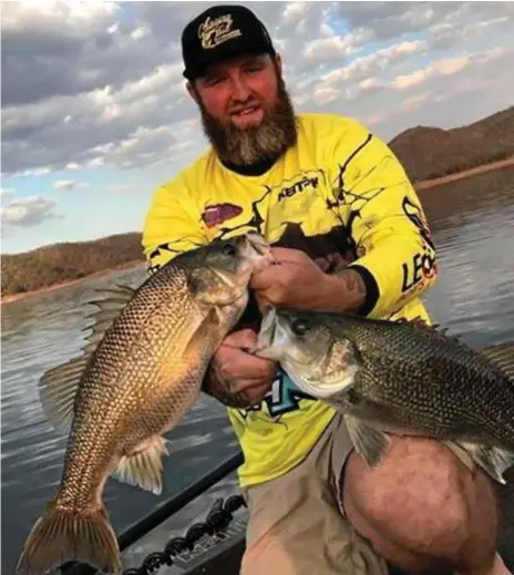  ?? Photo: CONTRIBUTE­D ?? CHECK THESE OUT: Daniel McCoy showing what Cressbrook Dam has to offer with some big bass.