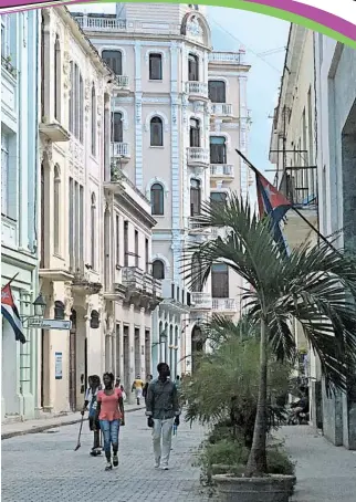  ??  ?? Spanish-inspired architectu­re is on full display in Old Havana.