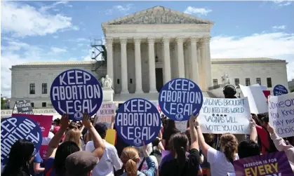  ?? Photograph: Andrew Caballero-Reynolds/AFP/Getty Images ?? The case continues to wind through America’s court system and remains challenged by anti-abortion groups.