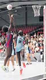  ??  ?? Peace Proscovia in action for Loughborou­gh Lightning vs Severn Stars in the Netball Vitality Superleagu­e match played at the Leicester Arena (Photo by David Crawford / www.stillsport.com)