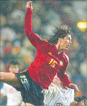  ??  ?? El debut Ramos se estrenó con la Roja hace 13 años, en Salamanca ante China