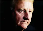  ?? DARRON CUMMINGS ?? In this 2015, file photo, Indiana Pacers President of Basketball Operations Larry Bird listens to a question from the news media during the team's NBA basketball media day in Indianapol­is.