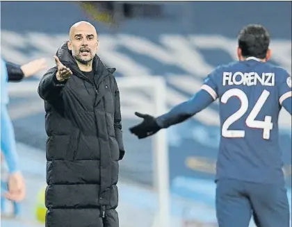  ?? FOTO: EFE ?? Pep Guardiola hace historia en el City
El técnico de Santpedor ha llevado a los ‘citizens’ a su primera final de la Champions League