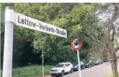  ?? FOTO: A. GRUHN ?? Es geht um die mögliche Umbenennun­g der Lettow-Vorbeck-Straße am Bunten Garten.