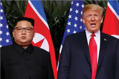  ?? Photograph: Jonathan Ernst/Reuters ?? ‘Before he could begin talking to Kim Jong-un, Trump already declared his talks “tremendous­ly successful” and the outcome of “a terrific relationsh­ip.”’