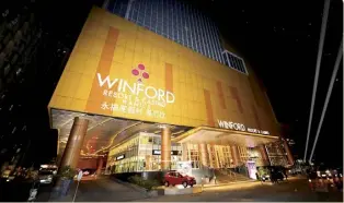  ?? ?? The facade of luxury hotel Winford Resort & Casino Manila *