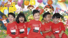  ??  ?? The happy children of Smart Reader Kids Damansara Heights in their Intensive English Programme uniform.