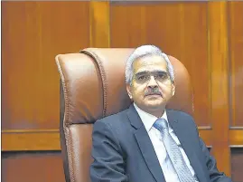  ??  ?? RBI governor Shaktikant­a Das announced measures to help improve access to funding for stressed sectors and said the RBI will take further steps when necessary to ensure ample rupee liquidity.