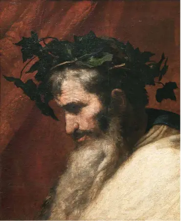  ?? © Museo Nacional del Prado. ?? Un detalle de la cabeza del dios Baco, pintado por José de Ribera, llamado el Españoleto, en 1636.