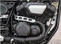  ??  ?? 60-degree, air-cooled V-twin looks straight out of the ’80s