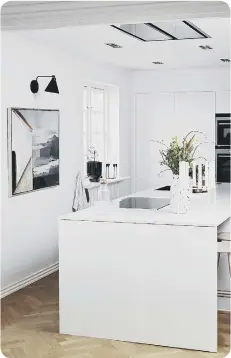  ??  ?? Trend 1 Return of all-white kitchen.