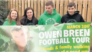  ??  ?? ●●The family of Owen Breen (from left) wife Trish, daughter Maria, and sons Owen and Joe