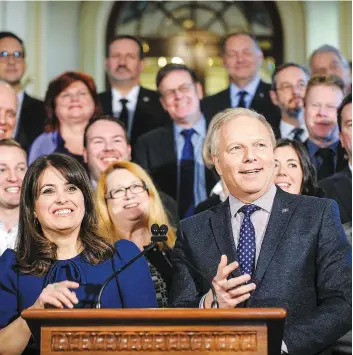  ?? PHOTO SIMON CLARK ?? Après s’être réunis à Shawinigan, puis à Saint-hyacinthe, au cours des derniers jours, les députés péquistes se sont rassemblés à nouveau, hier, cette fois à l’assemblée nationale, pour préparer la rentrée parlementa­ire.