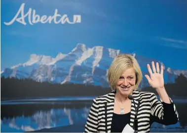  ?? THE CANADIAN PRESS ?? Alberta premier-elect Rachel Notley speaks to the media during a press conference in Edmonton on Wednesday.