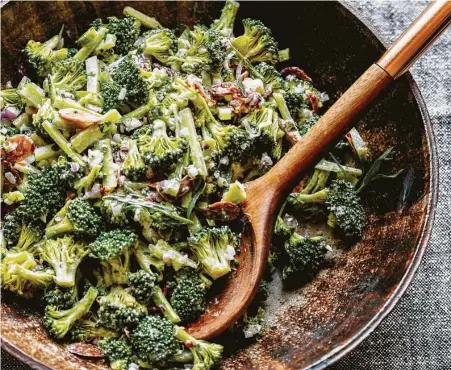  ?? Kimberley Hasselbrin­k / Roost Books ?? Broccoli Salad with Pickled Cranberrie­s and Herb Yogurt Dressing is featured in Caarly Knowles’ “The Nutritioni­st’s Kitchen.”