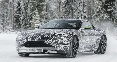  ?? ASTON MARTIN ?? Despite recent winter testing on the Vantage in Sweden, it’ll be another nine months before it’s unveiled to the public.