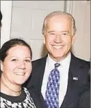  ?? Contribute­d photo ?? Amy Lappos, left, with then-Vice President Joe Biden at a 2009 fundraisin­g event in Greenwich.