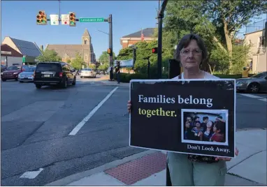  ?? KATHLEEN CAREY - MEDIANEWS GROUP ?? Jane Rutledge of Lansdowne said the separation of the immigrant children from their families is akin to kidnapping.