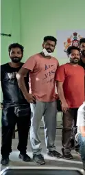  ?? ?? Prithviraj pictured with the crew on the