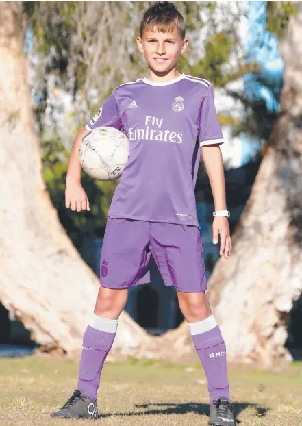  ?? Picture: MIKE BATTERHAM ?? Marko Miljkovic will train with other hopeful juniors at Real Madrid soccer club in Spain.