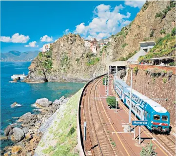  ?? ?? Rocky ride: Italy’s Covid-19 Green Pass is obligatory for anyone over the age of 12 travelling on trains, planes, ferries and coaches
