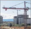  ?? DAI SUGANO — STAFF PHOTOGRAPH­ER ?? Multiple constructi­on cranes are operating in downtown San Jose.