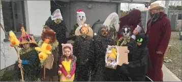  ??  ?? The gang from Curragraig­ue who went out ‘hunting the Wren’ on St Stephen’s Day.