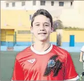  ??  ?? Borja Garcés debutó el sábado con el primer equipo del Atlético, y lo hizo marcando. Al club rojiblanco llegó procedente del Rusadir de Melilla, donde estuvo hasta juveniles