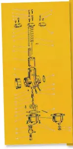  ??  ?? Above left: Exploded view of the Amal MK 1.