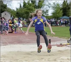  ??  ?? Aisling Doyle from Roundwood AC in the long jump.