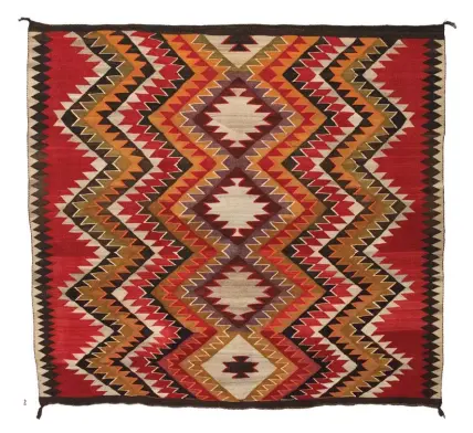  ??  ?? 3. Navajo transition­al weaving (one of the earlier examples of the Red Mesa style), ca. 1900-1910,
72 x 78”. Courtesy Nizhoni Ranch Gallery.