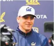  ?? John Polzer / ISIPhotos ?? Cal’s Justin Wilcox still does not have an answer to the starting QB conundrum.