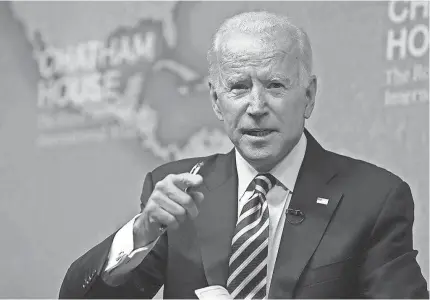  ?? AP ?? Former Vice President Joe Biden predicts the Democrats will capture both houses of Congress on Nov. 6.