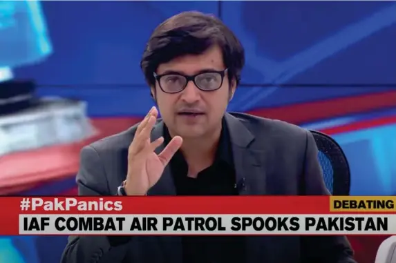  ??  ?? Controvers­ial Republic TV host Arnab Goswami has a reputation for putting jingoism ahead of journalism (Republic World)