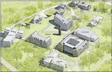  ?? COLLEGE] [IMAGE COURTESY OF KENYON ?? This rendering shows the new academic quad envisioned for Kenyon College in Gambier.