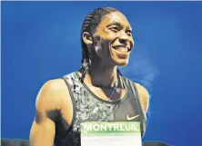  ?? Picture: AFP ?? TRACK STAR. Caster Semenya, a twotime Olympic 800m champion, cannot compete in her favourite event unless she uses hormonesup­pressing drugs.