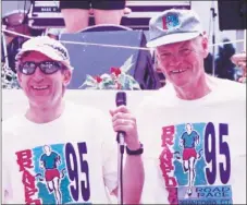  ?? Submitted ?? Branford Road Race co-founders Ray Figlewski, left, and Dick Wainman are reuniting for the 39th annual race.