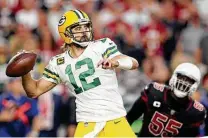  ?? Christian Petersen / Tribune News Service ?? Aaron Rodgers’ 10-day isolation from his positive test expired, clearing the way for him to play Sunday against the Seahawks.