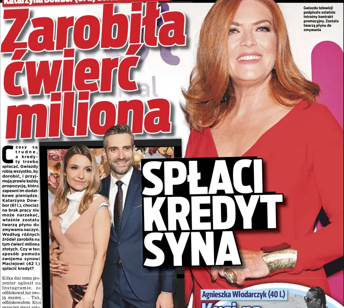  ??  ?? Gwiazda telewizji podpisała ostatnio intratny kontrakt promocyjny. Została twarzą płynu do zmywania