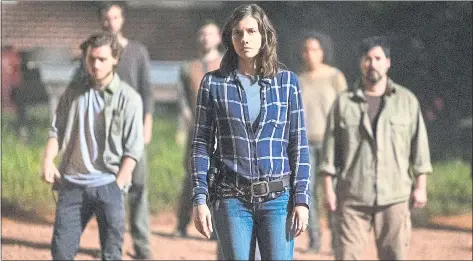  ?? AMC ?? Maggie (played by Lauren Cohan, center) is assuming more of a leadership role in “The Walking Dead’s” new season.