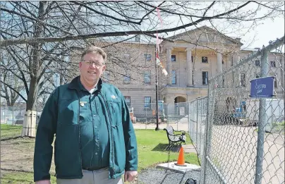  ?? TERESA WRIGHT/ THE GUARDIAN ?? Greg Shaw, Parks Canada project leader for the Province House conservati­on project, says significan­t structural repairs are needed to preserve this important historic building. The $47-million project is scheduled to be complete in 2020.