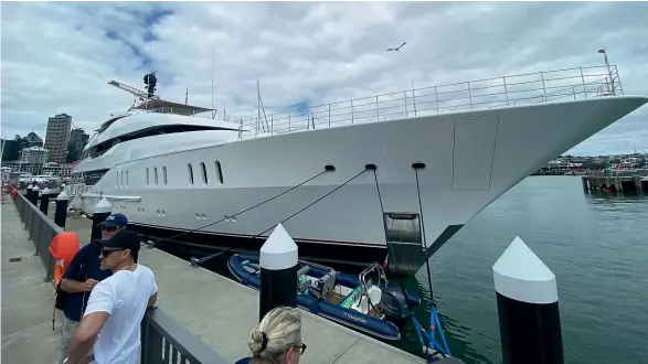  ??  ?? Andrew Currie’s syndicate is on fire – and so was a malfunctio­ning transforme­r on his superyacht, which briefly belched smoke yesterday.